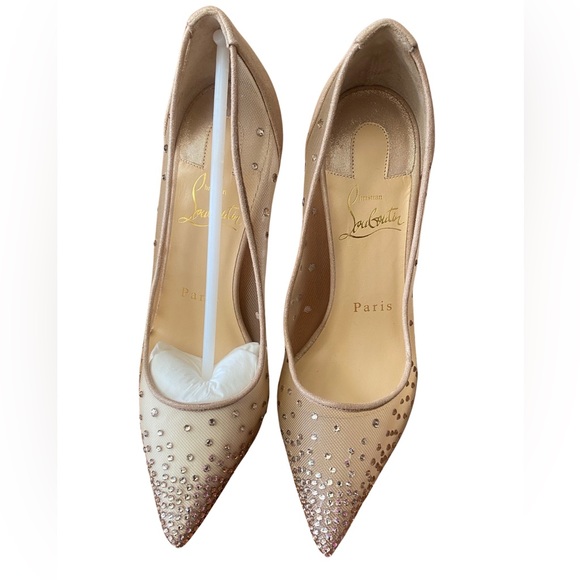 Christian Louboutin Shoes - Christian Louboutin  glitter Follies Strass  pointed toe pump women  size 35